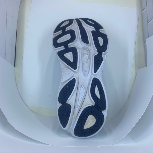 HOKA One One Bondi 8 Running Shoes Navy Teal Orange Women’s Size 9.5 - Picture 5 of 12